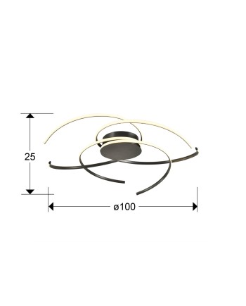 CADENCE- GRAN PLAFON- NEGRO